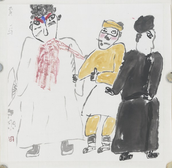 老舍女儿舒济,知名画家韩羽,谢春彦等参加展览并参观了济南老舍故居.