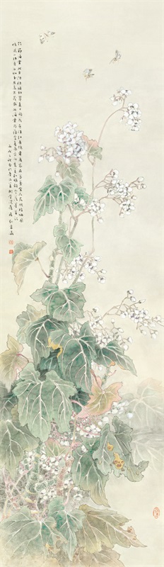 竹节海棠 150cm×42cm 2006年 纸本设色.jpg